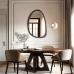 Miroir Japandi forme organique en bois — style japandi