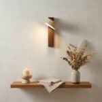 Applique murale Japandi orientable ambiance cosy naturelle, luminaire au design japandi