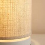 Lampe Japandi cylindre blanc chaud USB, luminaire au design japandi