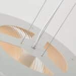 Lustre suspendu Japandi plissé blanc — style japandi
