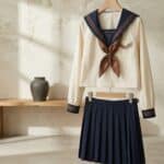Uniforme japonais fille ton neutre — style japandi