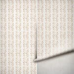 Papier peint japonais minimaliste motif chevrons — style japandi