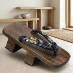 Geta traditionnelles bois homme deux dents, sandales japonaises traditionnelles