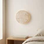 Applique murale Japandi rond de lumière indirecte, luminaire au design japandi