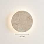 Applique murale Japandi rond de lumière indirecte, luminaire au design japandi